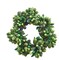 Raz 4.5" Frosted Green Holly and Berries Christmas Votive Candle Ring